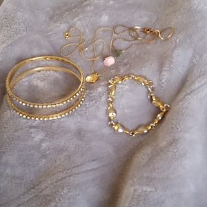 2 bangles,2 necklaces and one bracelet